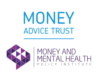 Money Advice Trust logo image and the Money and Mental Health Policy Institute logo image